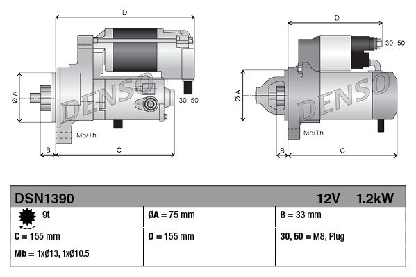 Denso Starter Größe 1.2 Dsn1390 - Bild 6
