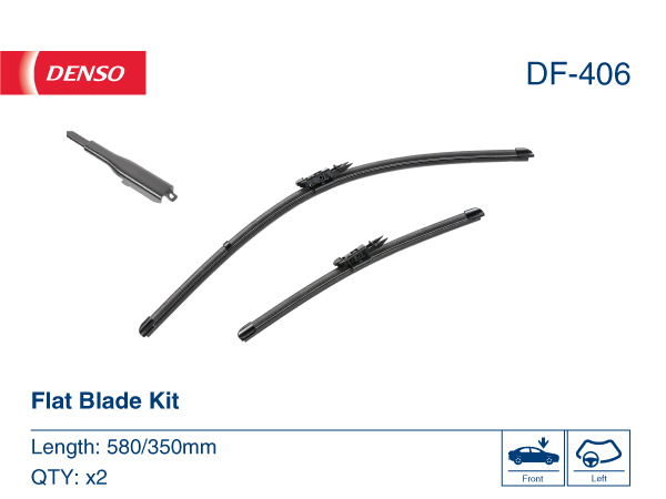 2x Scheibenwischerblatt Flachbalkenwischblatt DF-406 DENSO für NISSAN JUKE - Bild 7