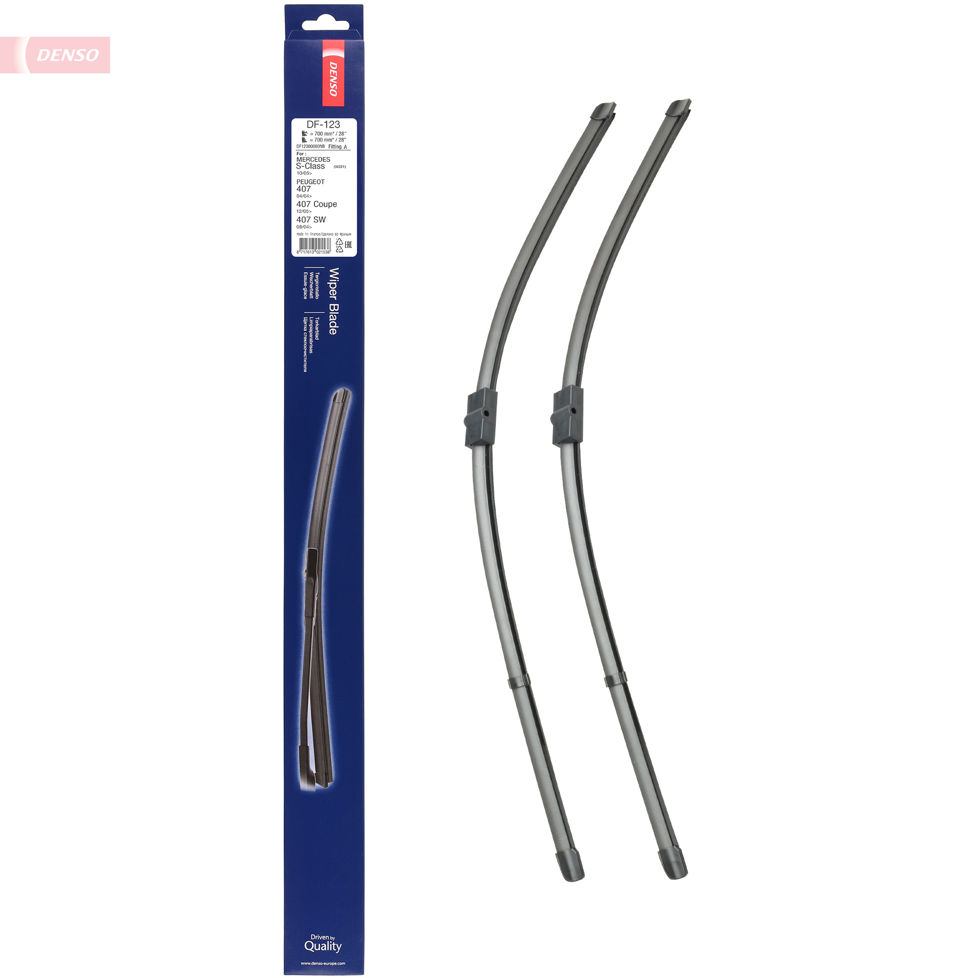 Denso Wischblatt Flat Blades Df-123, 700Mm, Vorne, 2 Stück - Bild 4