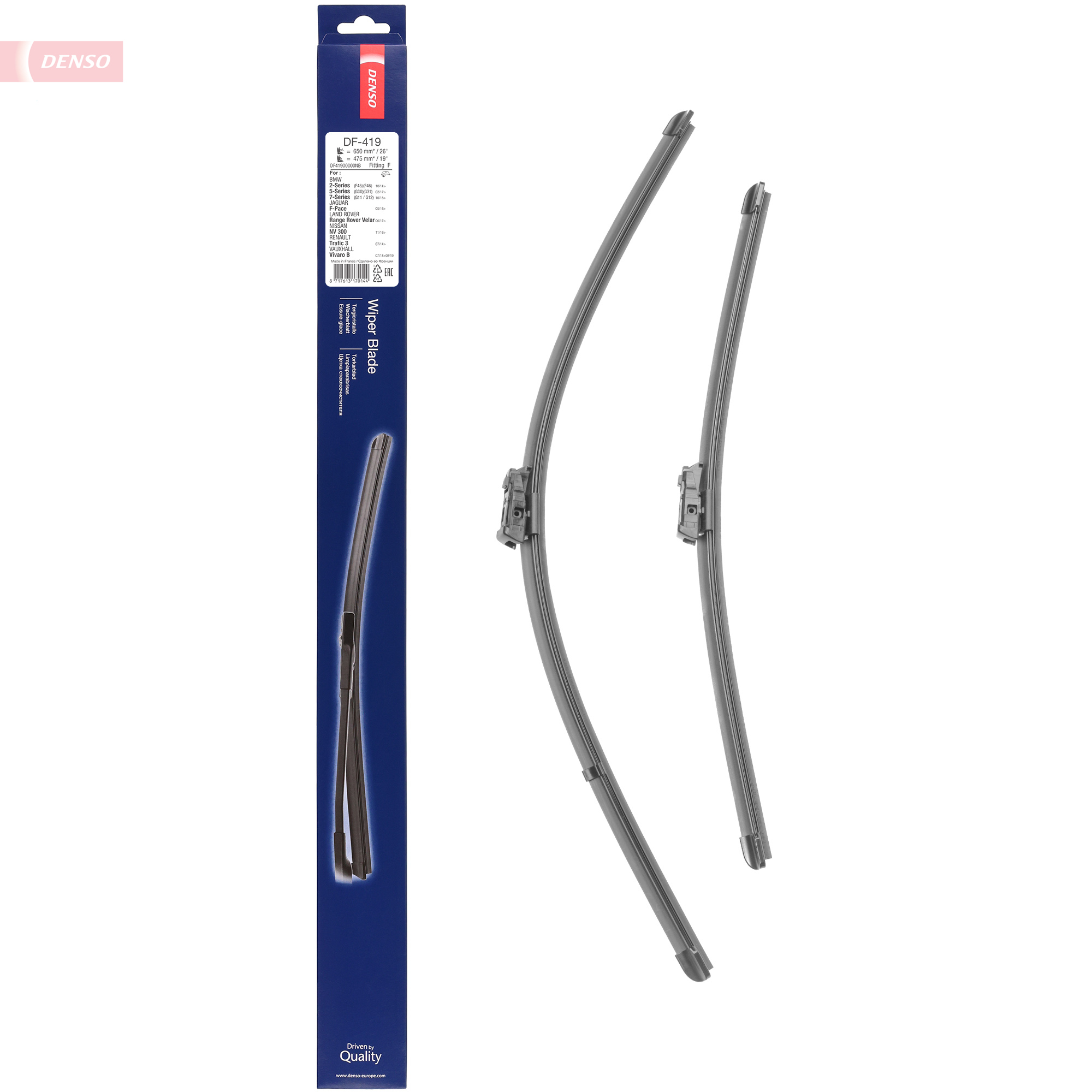 Scheibenwischerblatt Flachbalkenwischblatt DF-419 DENSO für BMW RENAULT OPEL - Bild 6