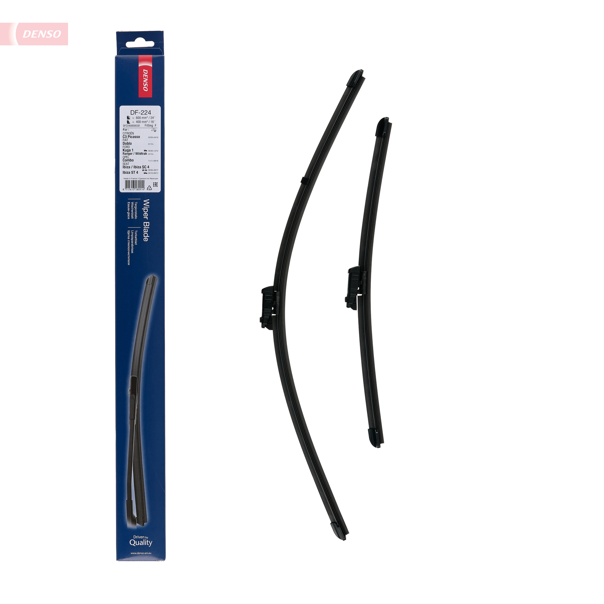 DENSO Wischblatt df224 für Citroën Ford Fiat Vaughall Peugeot SEAT