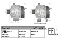 DENSO Generator, Art.-Nr. DAN1407