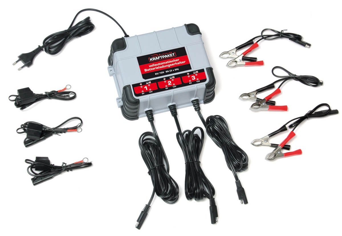 DINO Batterieladegerät KRAFTPAKET Batterieladungserhalter 6/12V 3 X 2A 136316