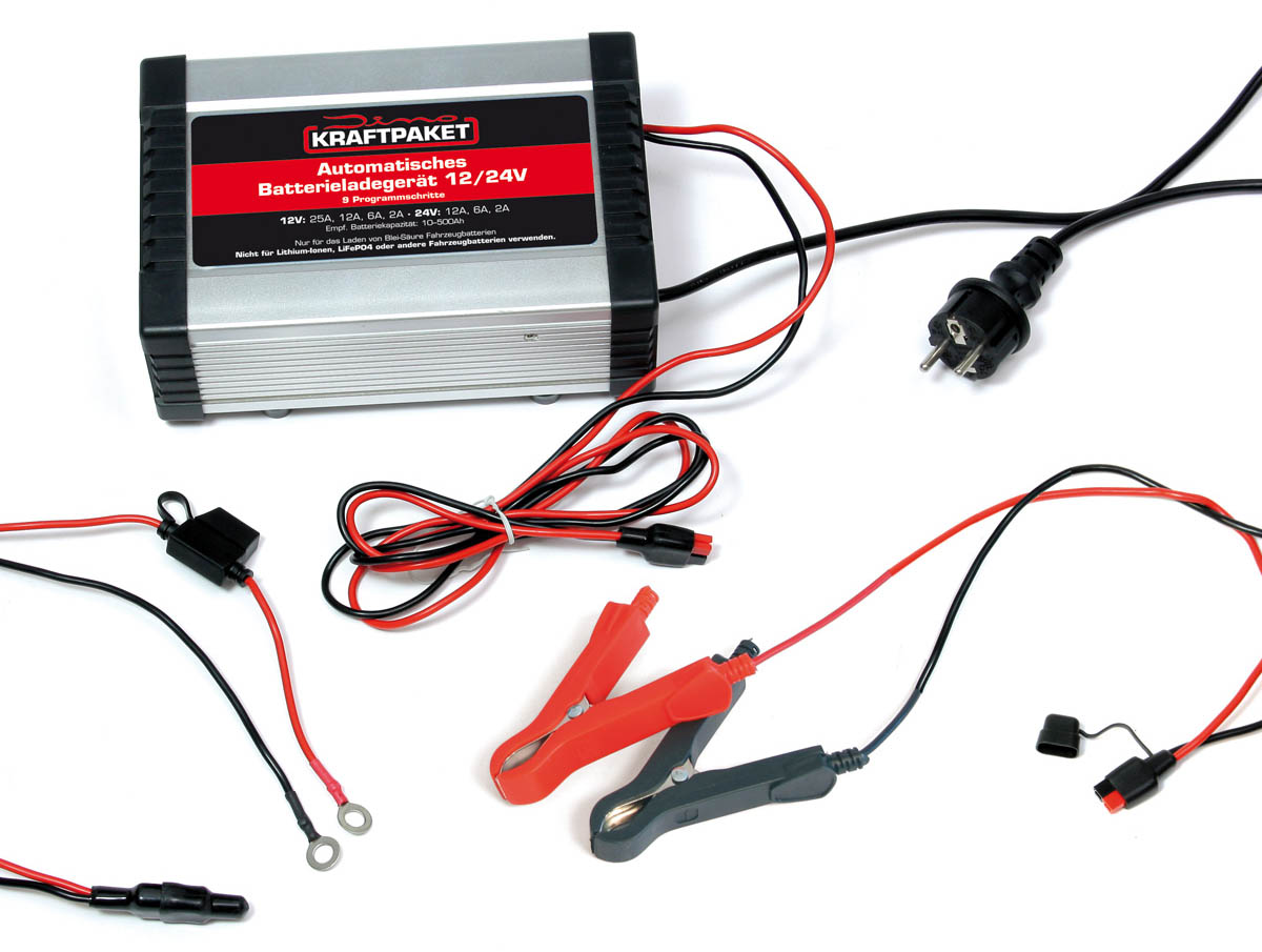 DINO Batterieladegerät KRAFTPAKET 12/24V 25A 136340