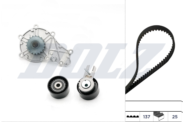 Dolz Wasserpumpe + Zahnriemensatz Kd016 Für Peugeot Citroën