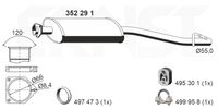 ERNST Mittelschalldämpfer f&uuml;r MERCEDES-BENZ C-KLASSE T-Model (S203), Art.-Nr. 352291