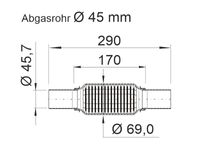 ERNST Flexrohr, Abgasanlage ""soft"", Art.-Nr. 464031
