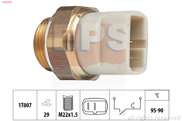 EPS Temperaturschalter, Kühlerlüfter 1850027 für VW