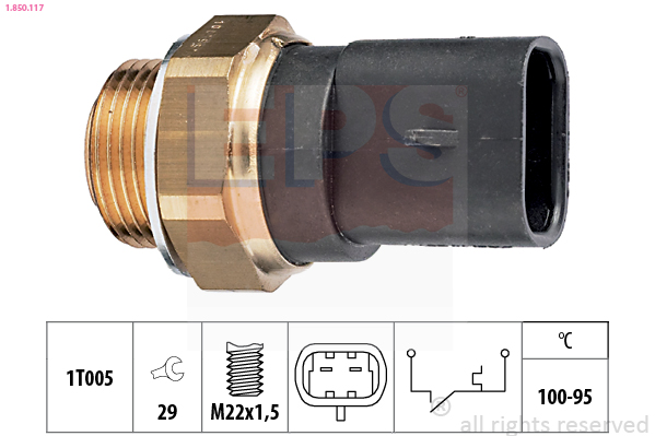 EPS Temperaturschalter, Kühlerlüfter 1850117 für Opel HOLDEN GM