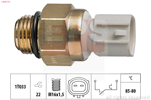 EPS Temperaturschalter, Kühlerlüfter 1850173 für MITSUBISHI