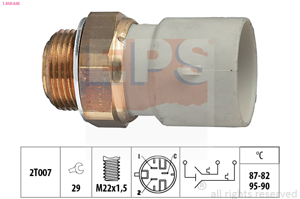 EPS Temperaturschalter, Kühlerlüfter 1850645 für Opel GM