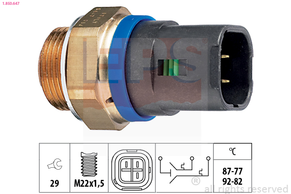 EPS Temperaturschalter, Kühlerlüfter 1850647 für Opel GM RENAULT