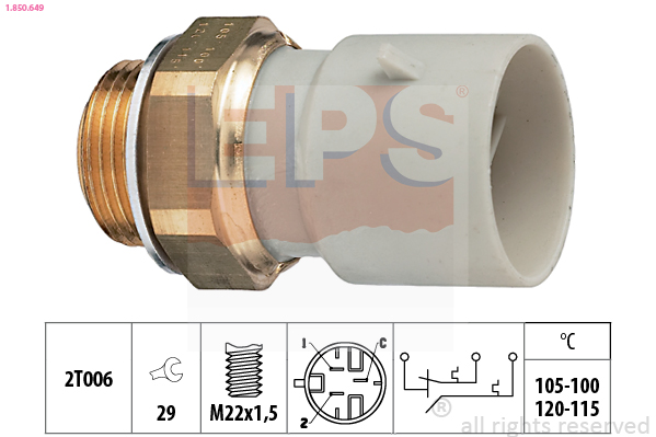 EPS Temperaturschalter, Kühlerlüfter 1850649 für Opel HOLDEN