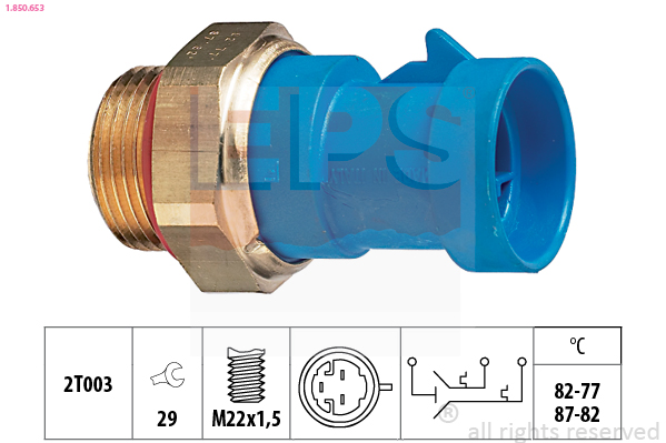 EPS Temperaturschalter, Kühlerlüfter 1850653 für Fiat LANCIA