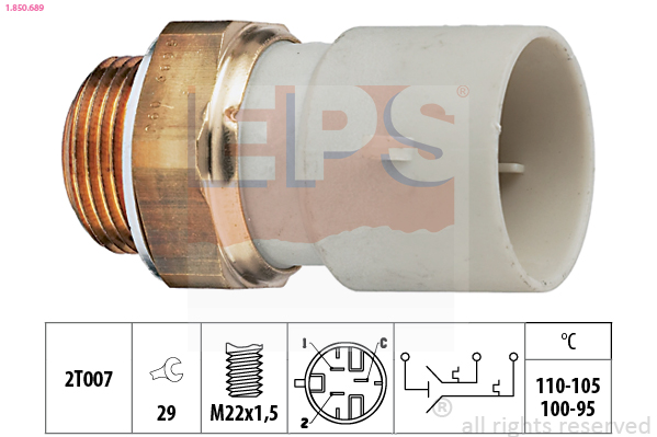 EPS Temperaturschalter, Kühlerlüfter 1850689 für Opel GM