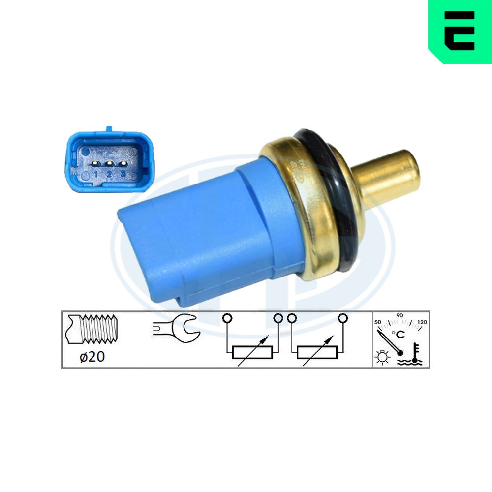 ERA Sensor, Kühlmitteltemperatur Kühlmitteltemptur 330742 für Fiat Citroën