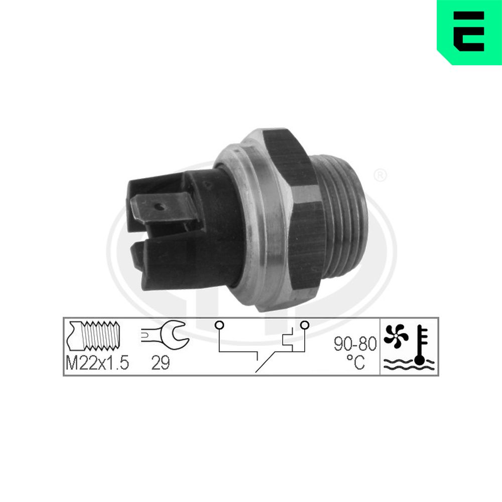 ERA Temperaturschalter, Kühlerlüfter Tempturschalter, OEM 330165 für Fiat VW