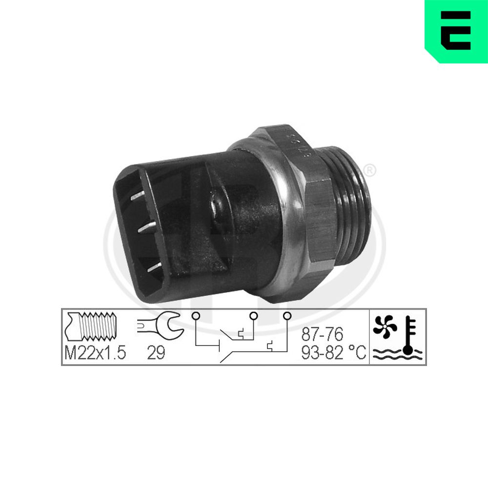ERA Temperaturschalter, Kühlerlüfter Tempturschalter, OEM 330212 für VW