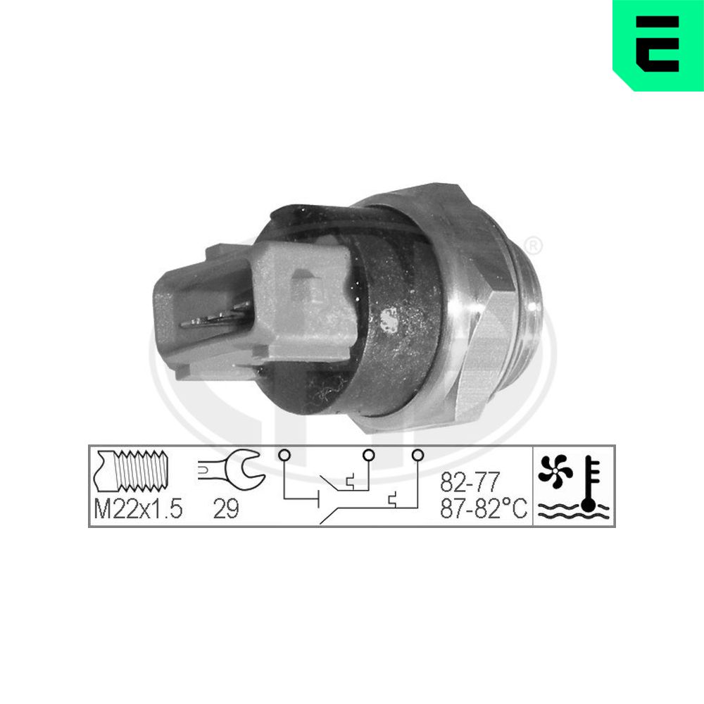 ERA Temperaturschalter, Kühlerlüfter Tempturschalter, OEM 330215 für Citroën