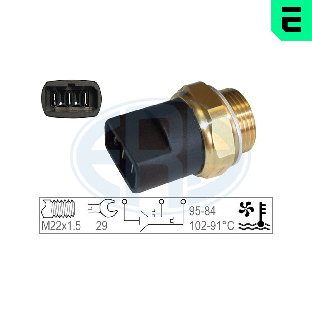 ERA Temperaturschalter, Kühlerlüfter Tempturschalter, OEM 330268 für Volvo VW Porsche