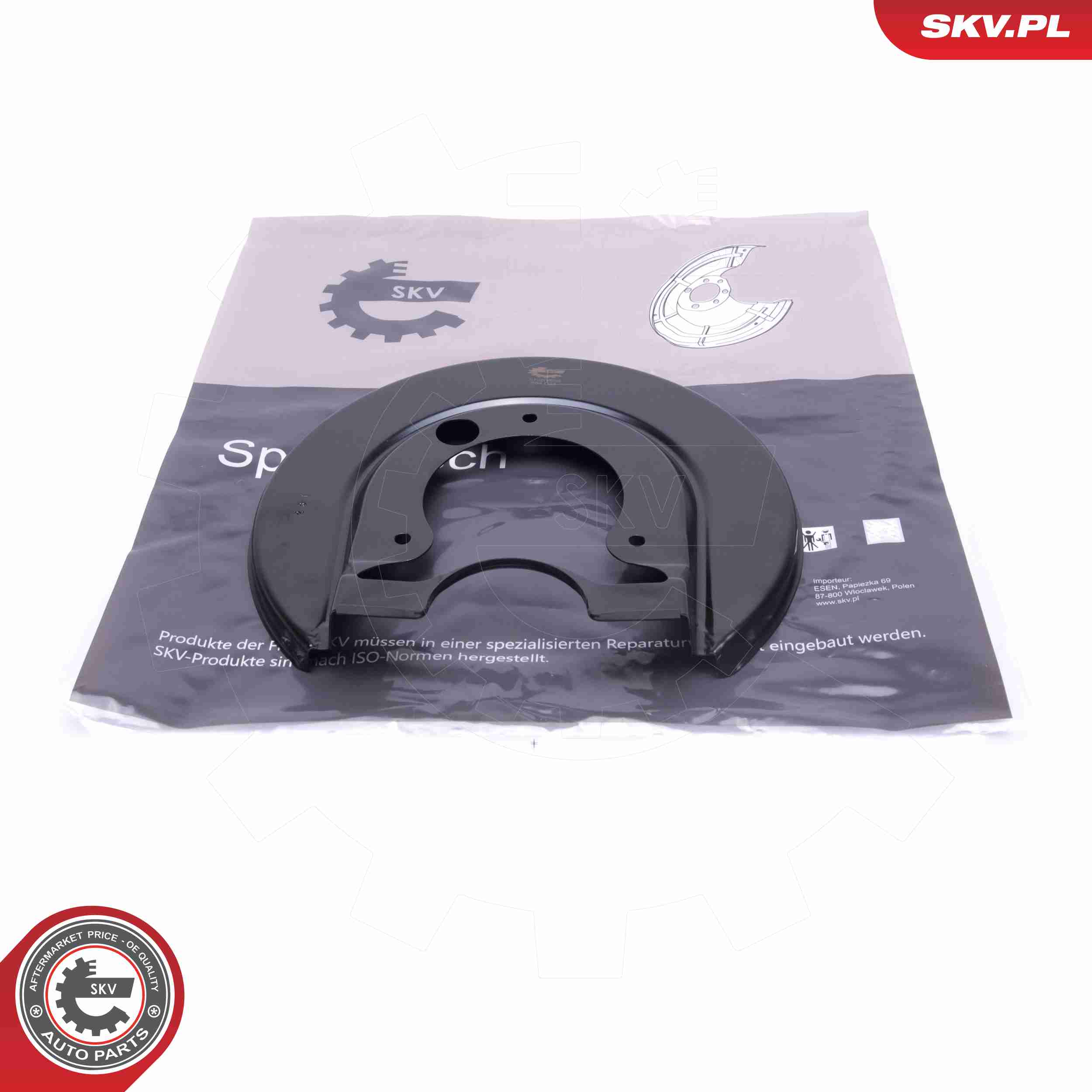 ESEN SKV Spritzblech, Bremsscheibe 57skv699 Hinterachse rechts für VW