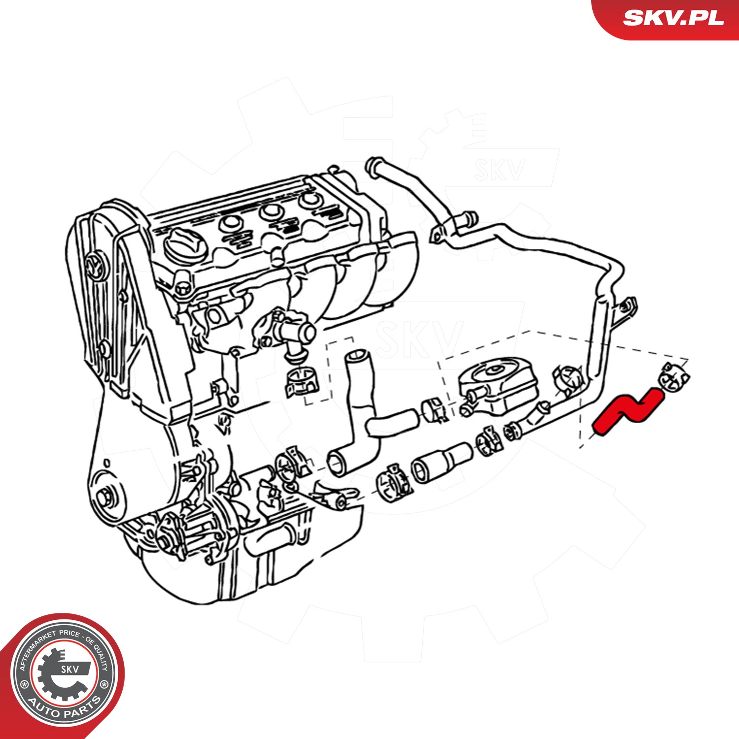 ESEN SKV Kühlerschlauch 24skv366 für VW VAG