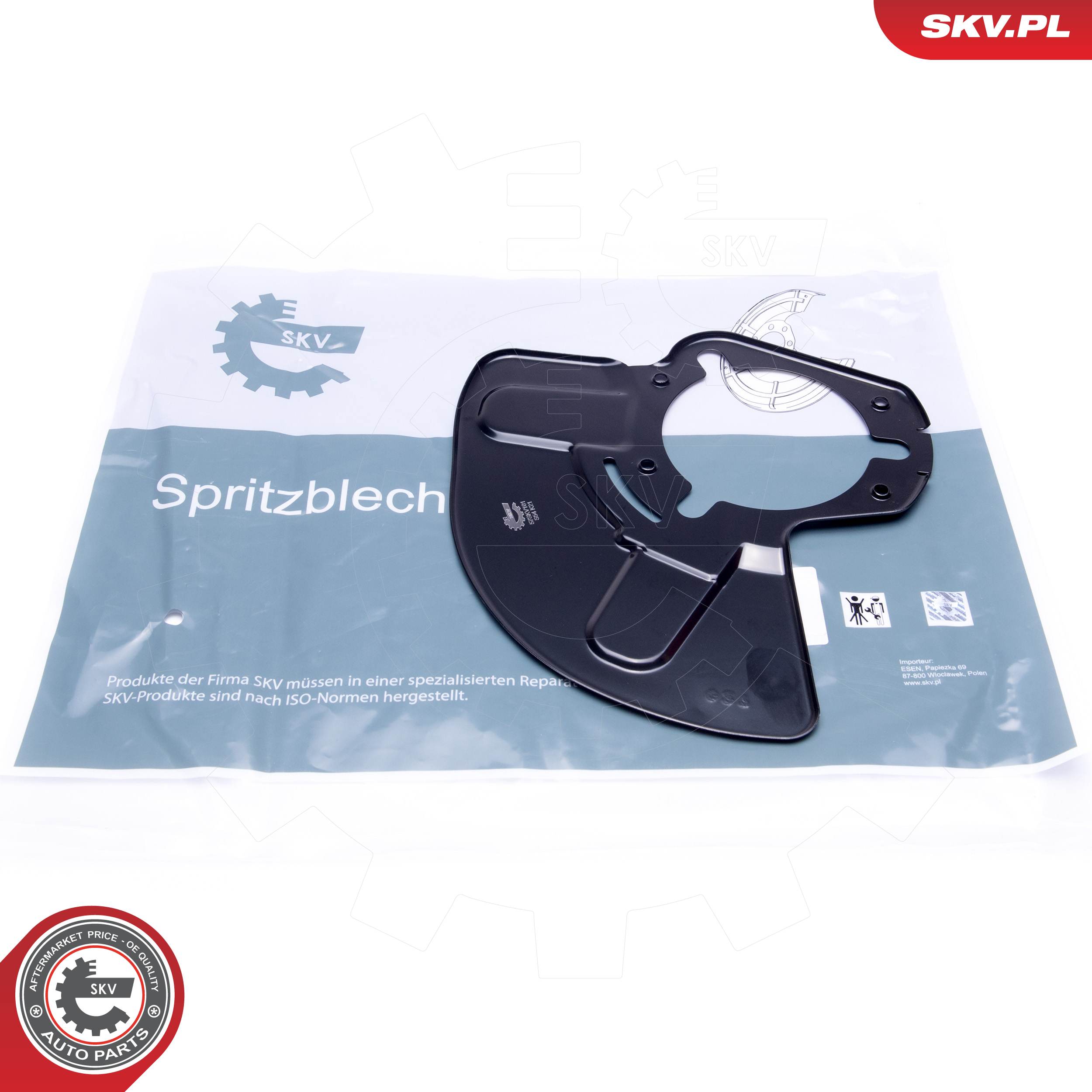 ESEN SKV Spritzblech, Bremsscheibe 57skv101 Vorderachse links für Opel