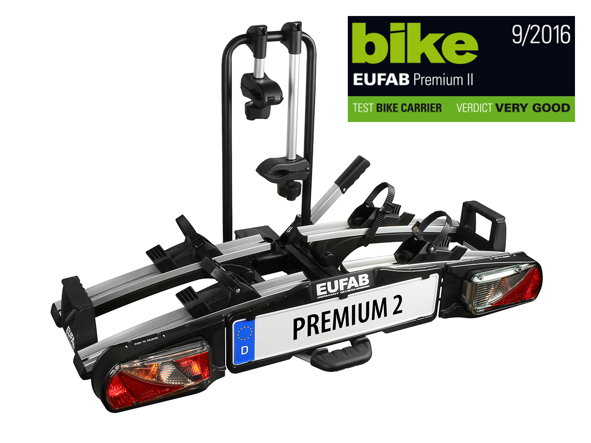 Eufab Schwarz Kupplungsfahrradträger "Premium 2", B:115cm H:67cm T:54cm, Fahrradträger, Abschließbar - Image 6