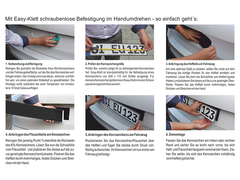 ERICH UTSCH Kennzeichenhalter [Easy-Klett] 0188295