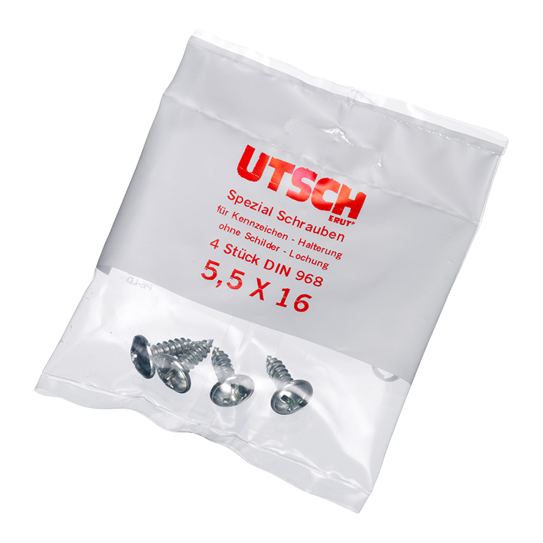 ERICH UTSCH Kennzeichenhalter Schraubenset für Kennzeichenrahmen 0534100