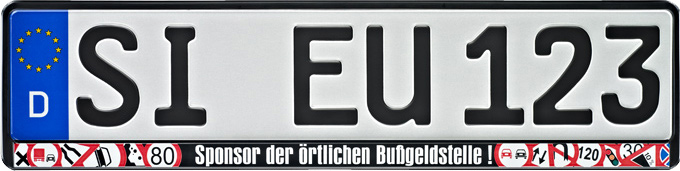 ERICH UTSCH Kennzeichenhalter [Bußgeldstelle] 0195665