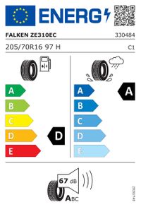 Falken Sommerreifen "205/70R16 97H - ZIEX ZE310 ECORUN", Art.-Nr. 330484