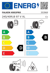 Falken Winterreifen "[Falken] 245/40R18 97V - EUROWINTER HS02PRO", Art.-Nr. 353969