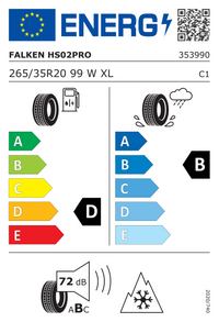 Falken Winterreifen "[Falken] 265/35R20 99W - EUROWINTER HS02PRO", Art.-Nr. 353990