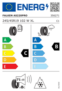 Falken Ganzjahresreifen "[Falken] 245/45R19 102W - EUROALL SEASON AS220PRO", Art.-Nr. 356271