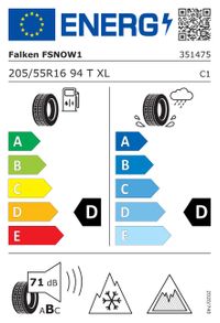 Falken Winterreifen "205/55 R16 94T XL, Nordic compound - WINTERPEAK F-SNOW 1", Art.-Nr. 351475