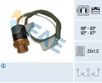 FAE Temperaturschalter, Kühlerlüfter 37830 für Fiat