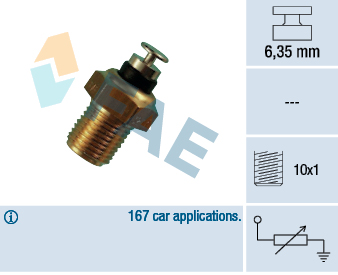 FAE Sensor, Kühlmitteltemperatur 32110 für Volvo VW SEAT STANDARD AUTOMOBILE