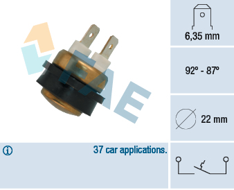 FAE Temperaturschalter, Kühlerlüfter 36070 für Volvo RENAULT STANDARD AUTOMOBILE