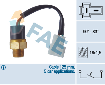 FAE Temperaturschalter, Kühlerlüfter 36360 für NISSAN