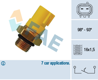 FAE Temperaturschalter, Kühlerlüfter 36520 für GM Suzuki
