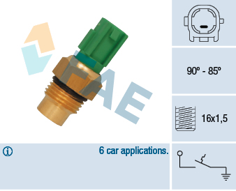 FAE Temperaturschalter, Kühlerlüfter 36711 für DAIHATSU TOYOTA