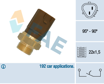 FAE Temperaturschalter, Kühlerlüfter 36720 für VW