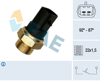 FAE Temperaturschalter, Kühlerlüfter 37220 für Peugeot Fiat ALFA ROMEO Iveco