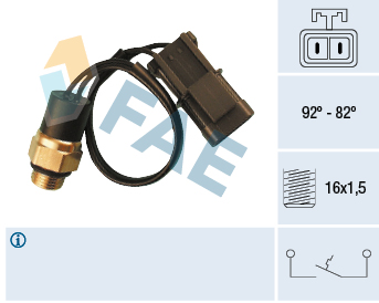 FAE Temperaturschalter, Kühlerlüfter 37540 für NISSAN STANDARD AUTOMOBILE