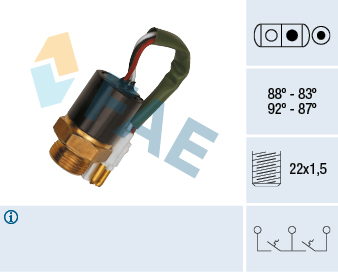 FAE Temperaturschalter, Kühlerlüfter 37890 für Peugeot Fiat Citroën
