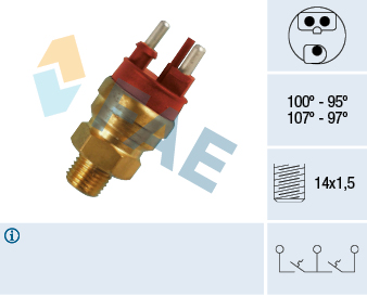 FAE Temperaturschalter, Kühlerlüfter 38120 für Mercedes STANDARD AUTOMOBILE