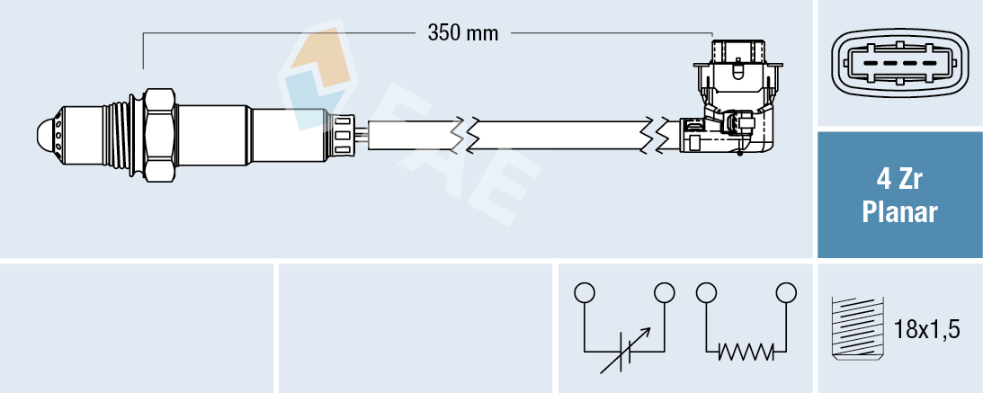FAE Lambdasonde 77803 für SAAB WULING Opel CHEVROLET