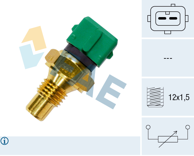 FAE Sensor, Kühlmitteltemperatur 33070 für Citroën Peugeot