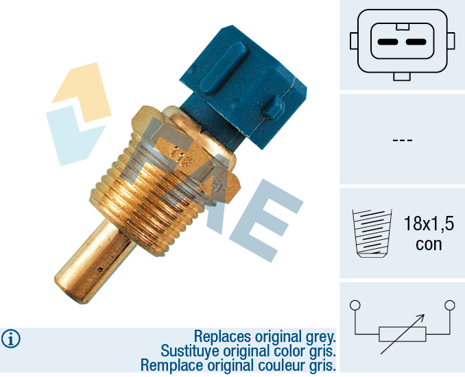 FAE Sensor, Kühlmitteltemperatur 33150 für Fiat LANCIA